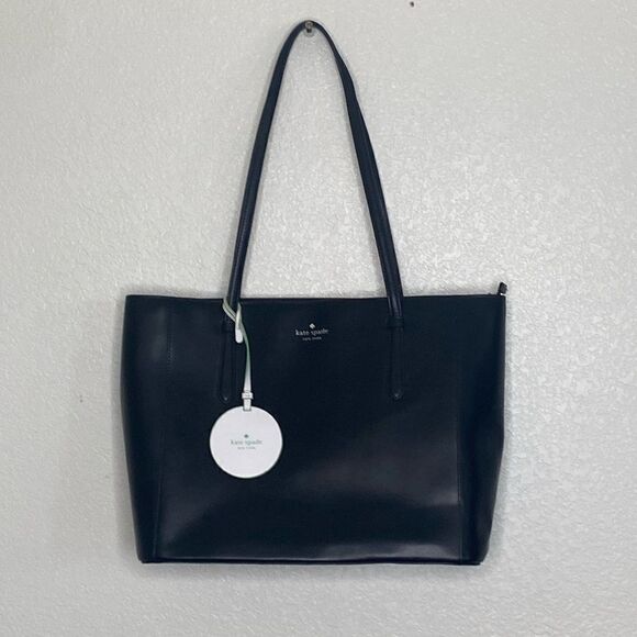 kate spade Handbags - KATE SPADE Black Leather Tote Bag Size 11” x  16” x 6” approximately